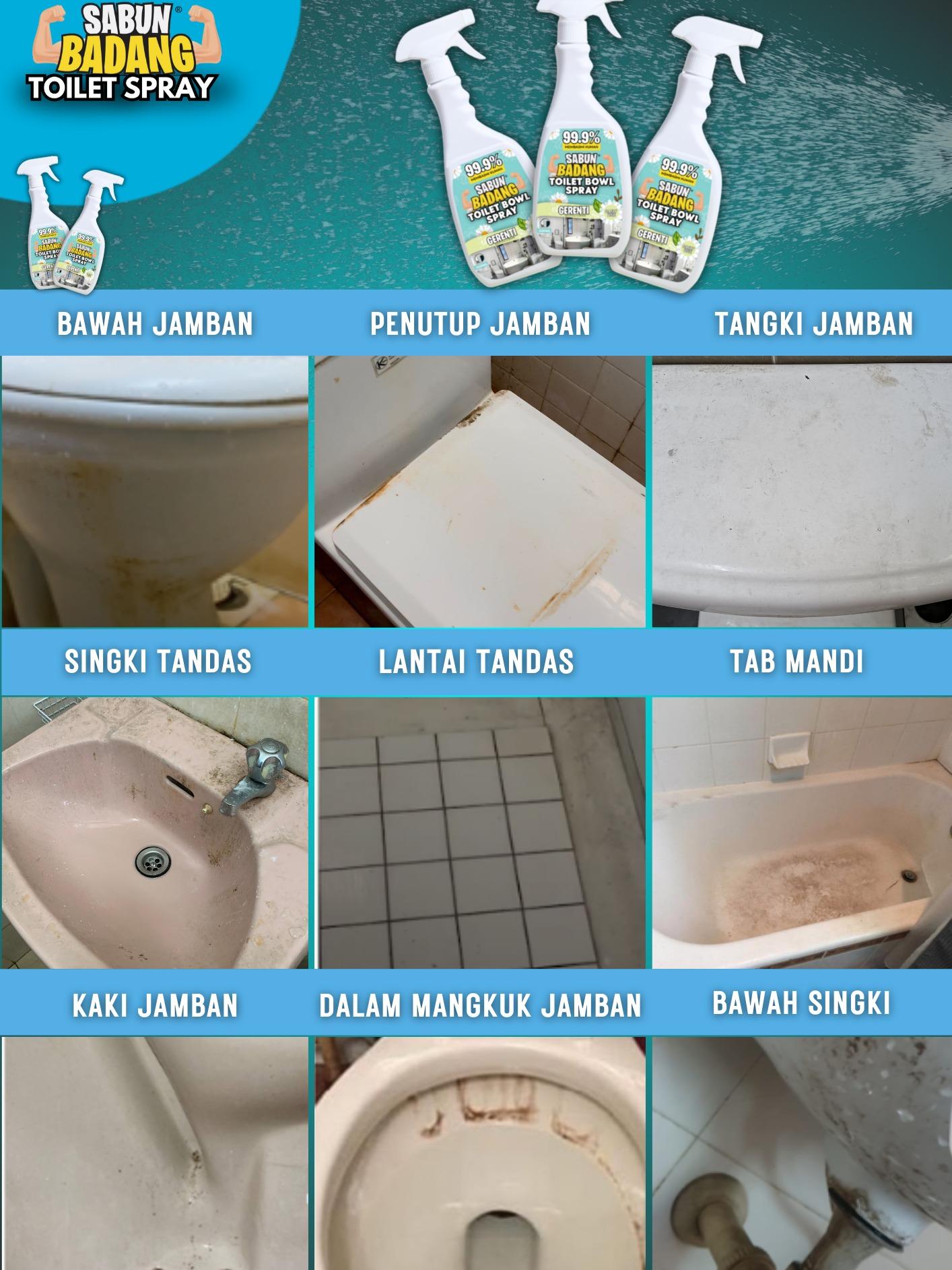 SABUN BADANG TOILET BOWL SPRAY - WANGI | BERSIH FREE SHIPPING