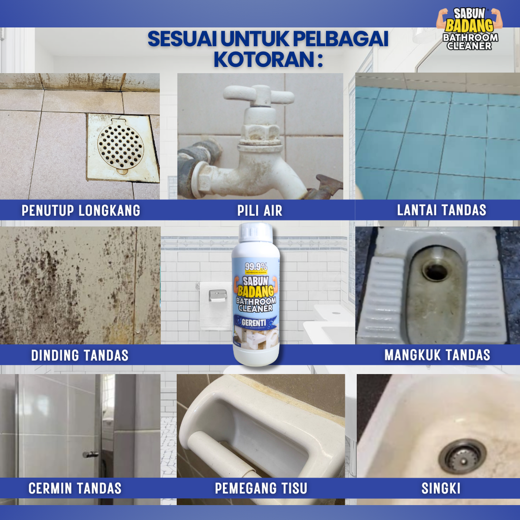 SABUN BADANG BATHROOM CLEANER - CUCIAN HARIAN | BERSIH BERSERI | MACAM BARU FREE SHIPPING
