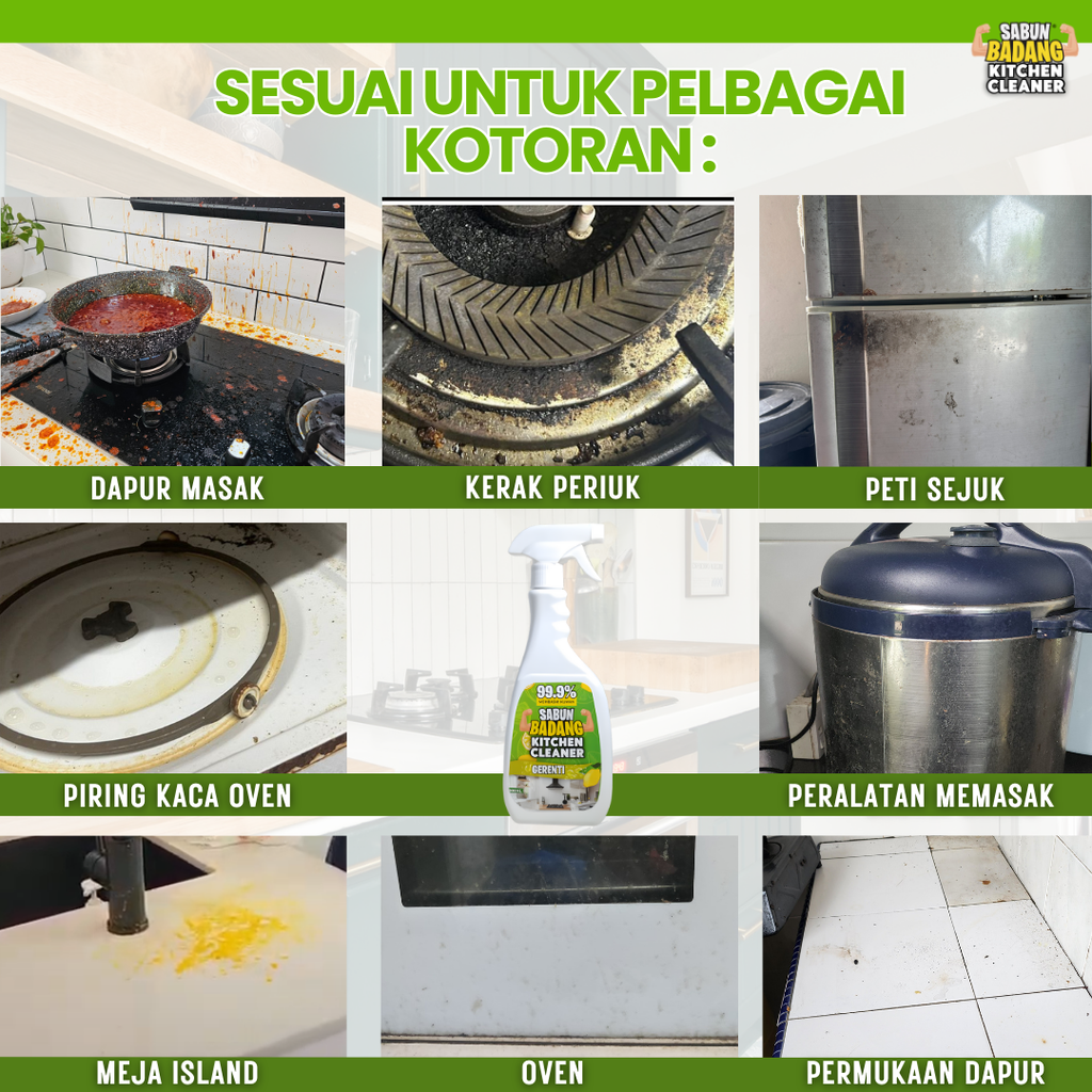 SABUN BADANG KITCHEN CLEANER - BERSIH BERSERI | LICIN | WANGI FREE SHIPPING