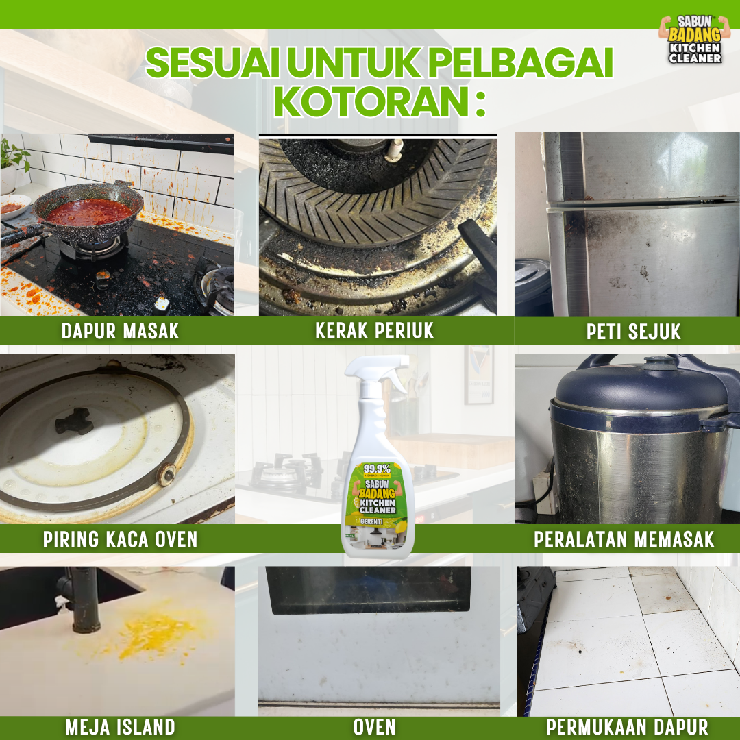 SABUN BADANG KITCHEN CLEANER - BERSIH BERSERI | LICIN | WANGI FREE SHIPPING