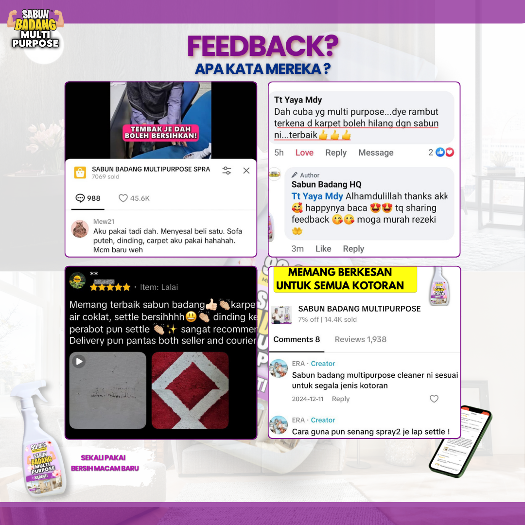 Spray multipurpose Sabun Badang Power Kesan Kotoran Tak Perlu Sental Sesuai Untuk Kesan Tompok hitam Di Kerusi Soda Car Seat Muntah Susu Kerusi Office Lipstick Tompoh Putih Sofa Velvet