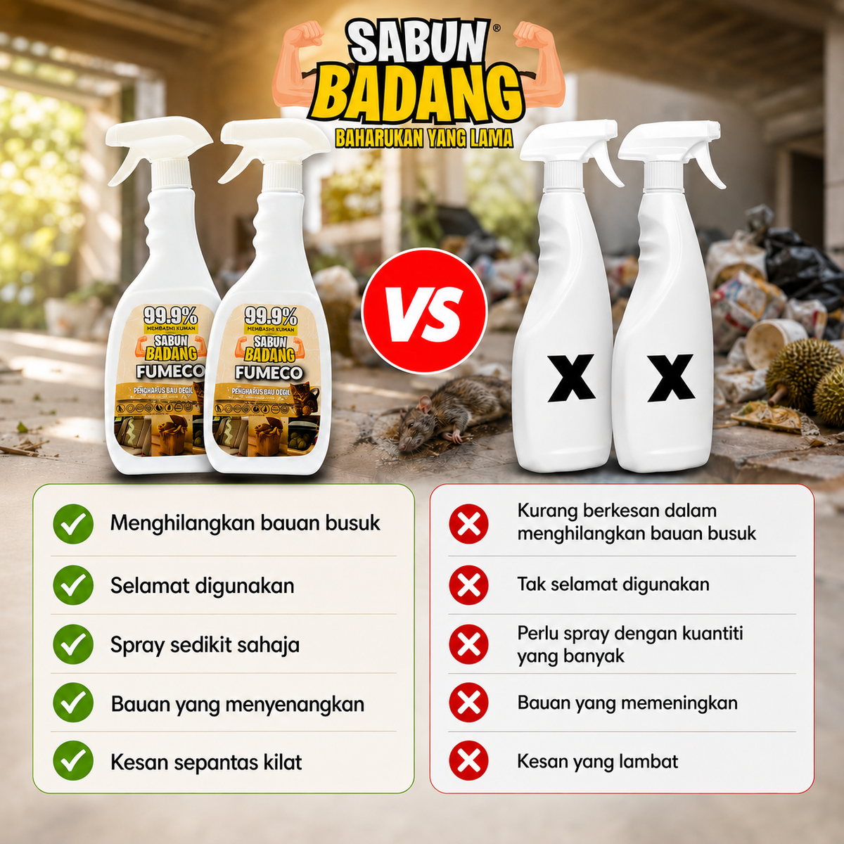 Spray Badang Fumeco Anti Odour Spray