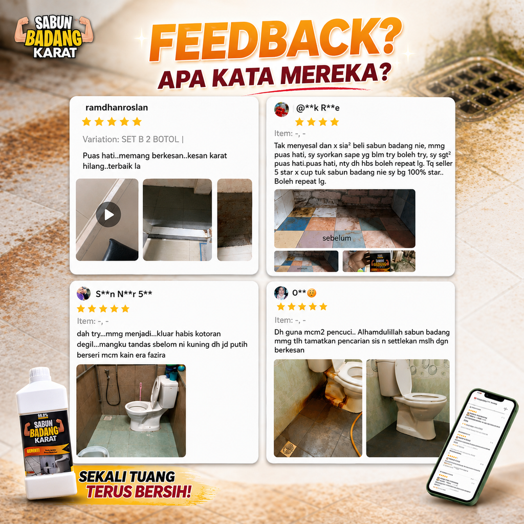 Sabun Badang Karat Rust Remover
