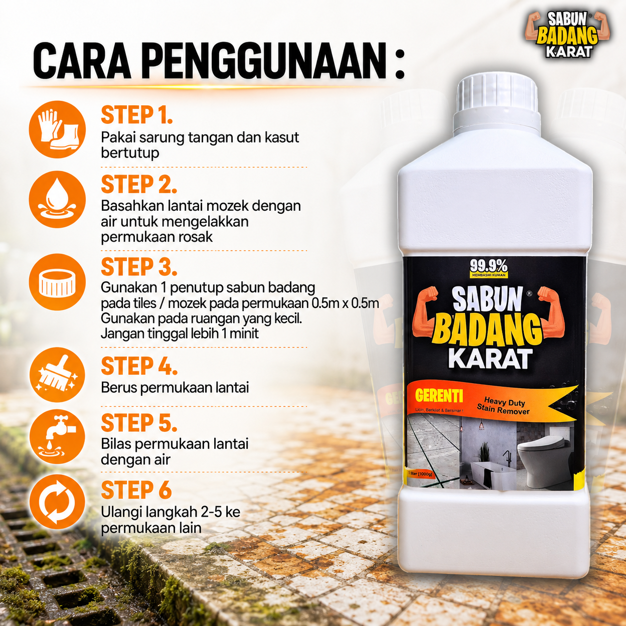 Sabun Badang Karat Rust Remover