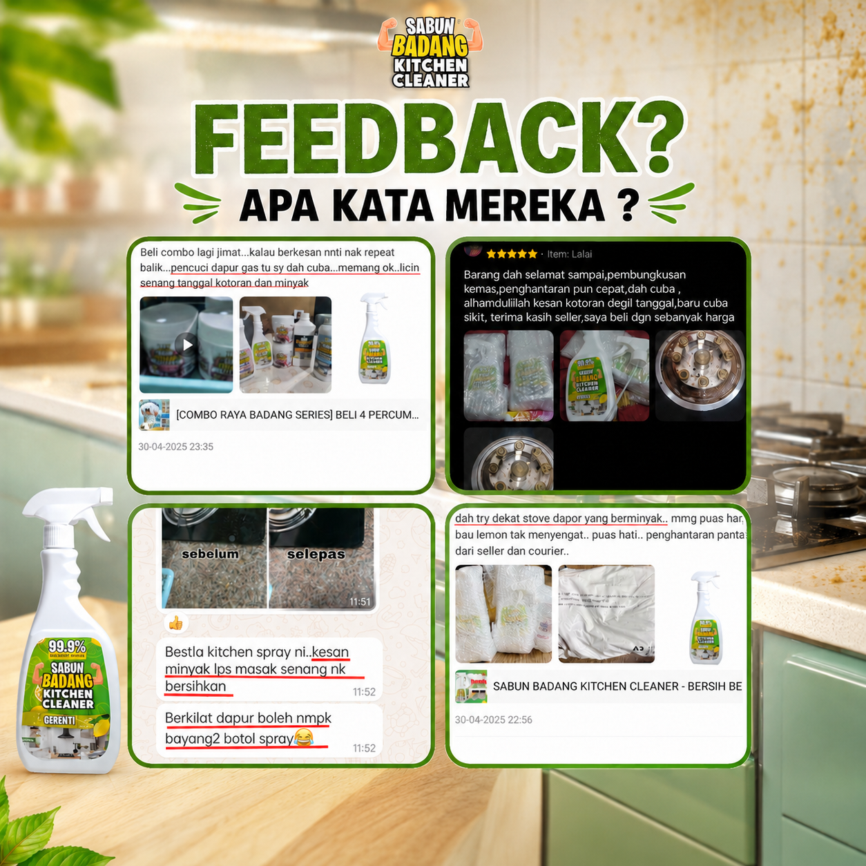 Sabun Badang Kitchen Cleaner Spray