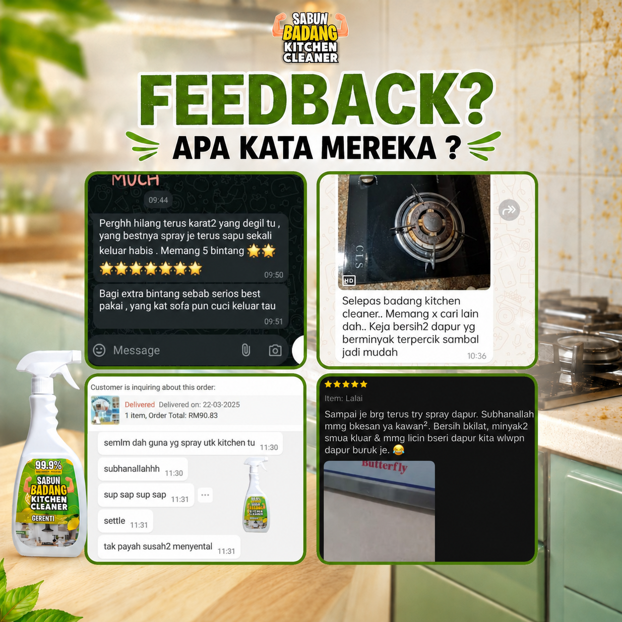 Sabun Badang Kitchen Cleaner Spray