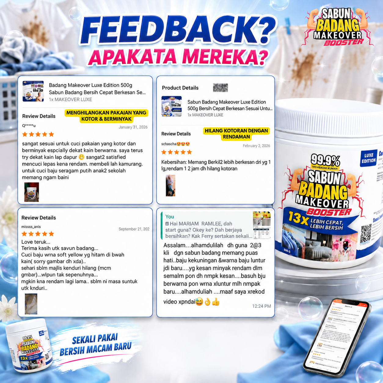 Sabun Badang Makeover Booster Luxe Edition