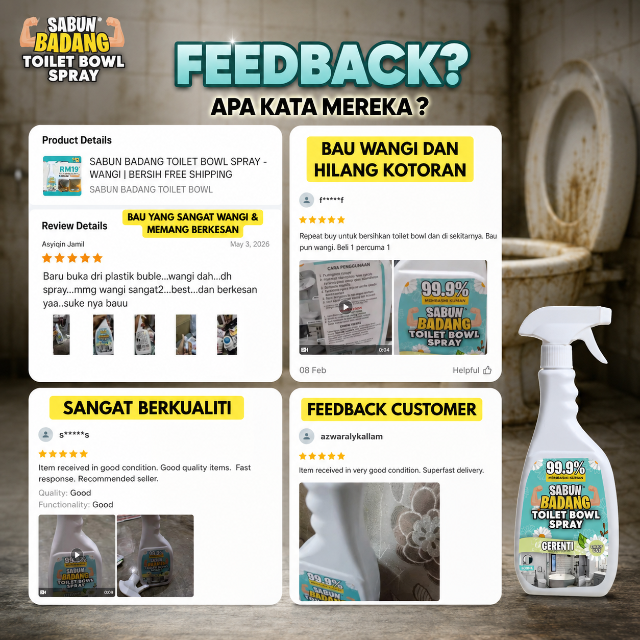 Sabun Badang Toilet Bowl Spray