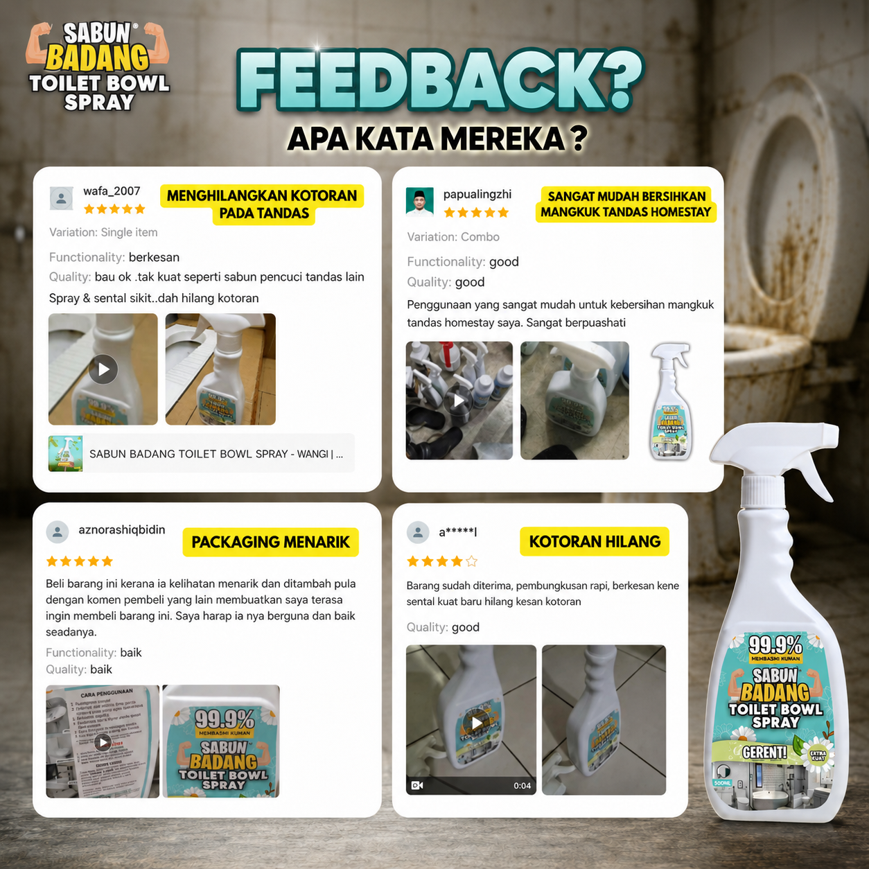 Sabun Badang Toilet Bowl Spray
