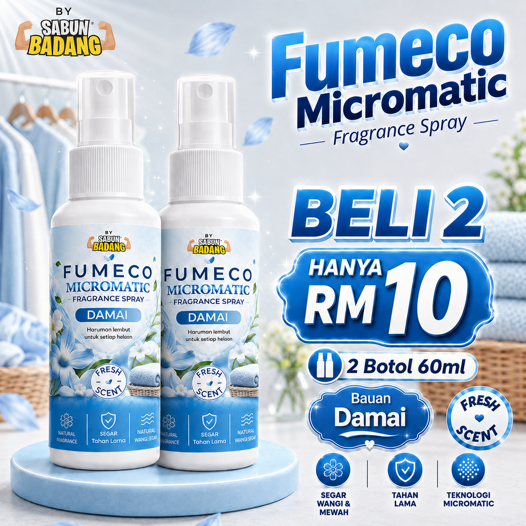 SPRAY FUMECO MICROMATIC BAHAGIA- FRAGRANCE SPRAY BY SABUN BADANG