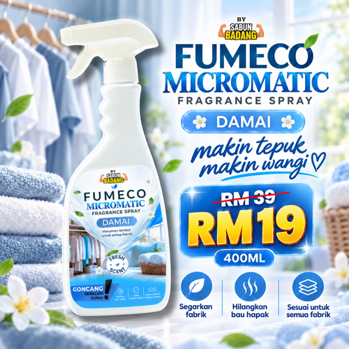 Sabun Badang Fumeco Micromatic 400ML Fragrance Spray Pewangi
