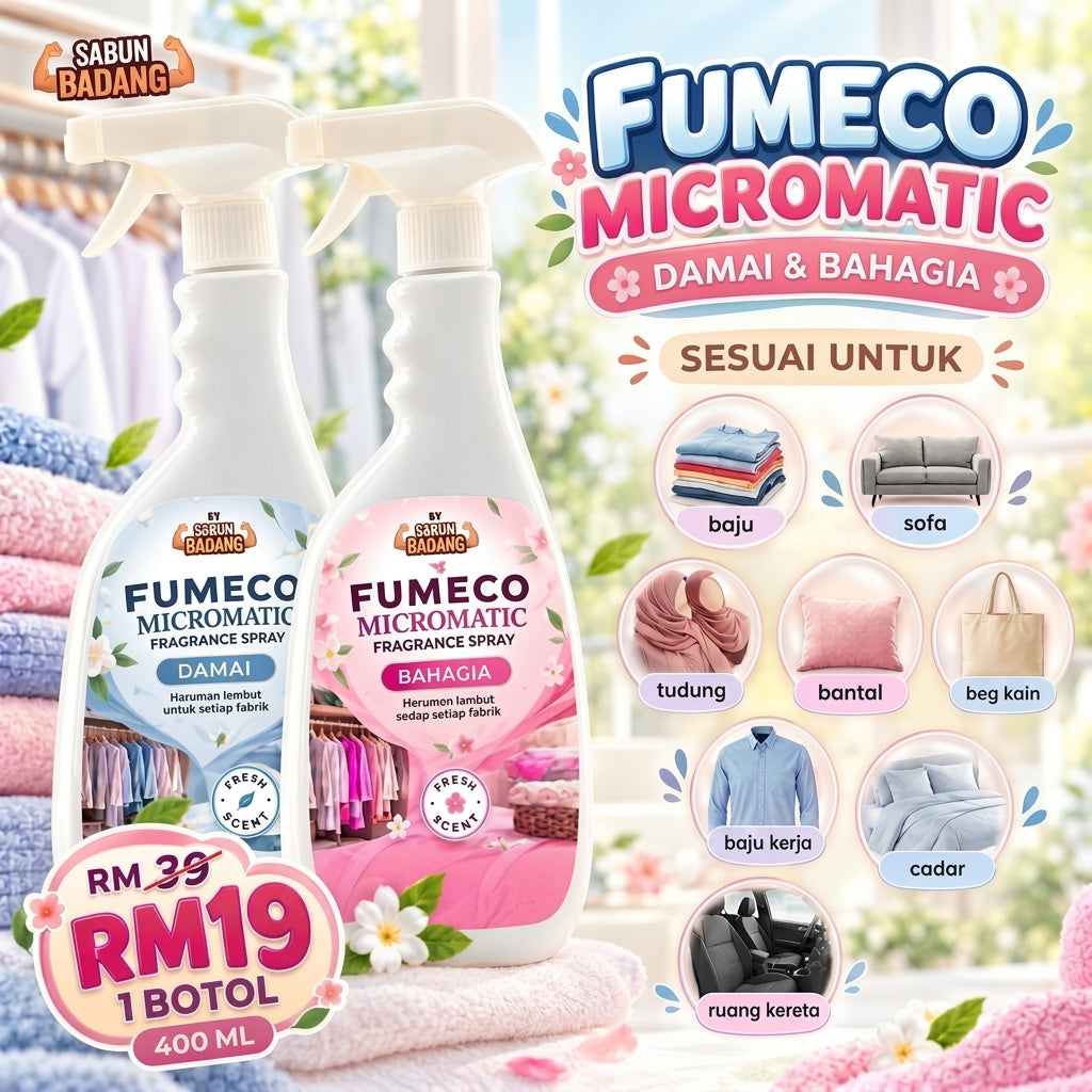 Sabun Badang Fumeco Micromatic 400ML Fragrance Spray Pewangi