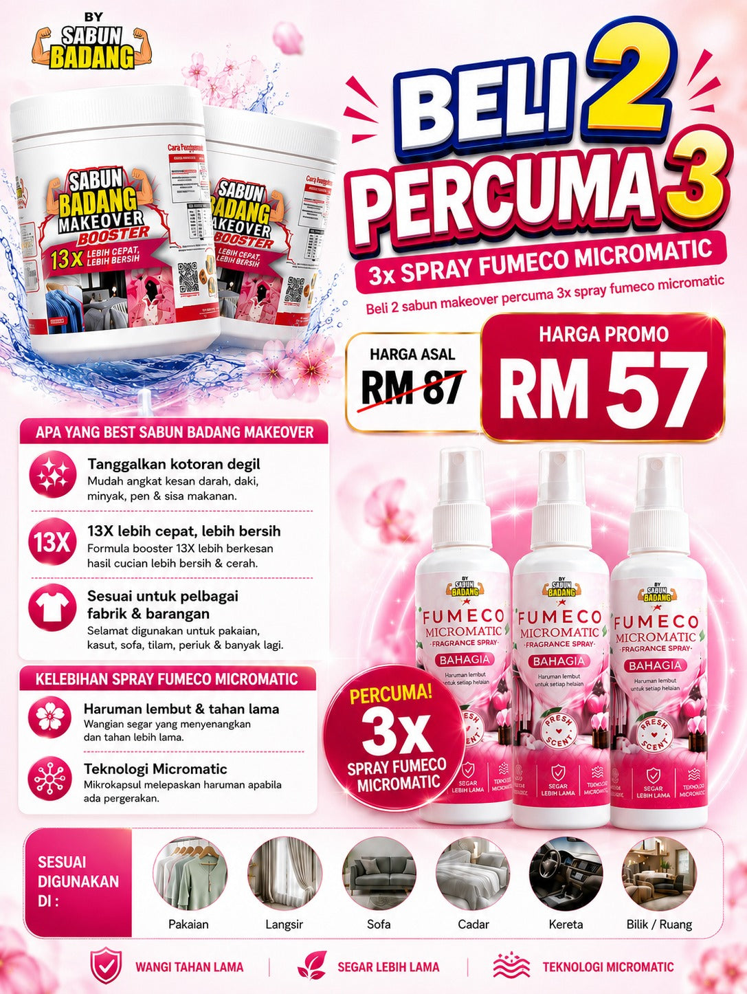 BELI 2 PERCUMA 3