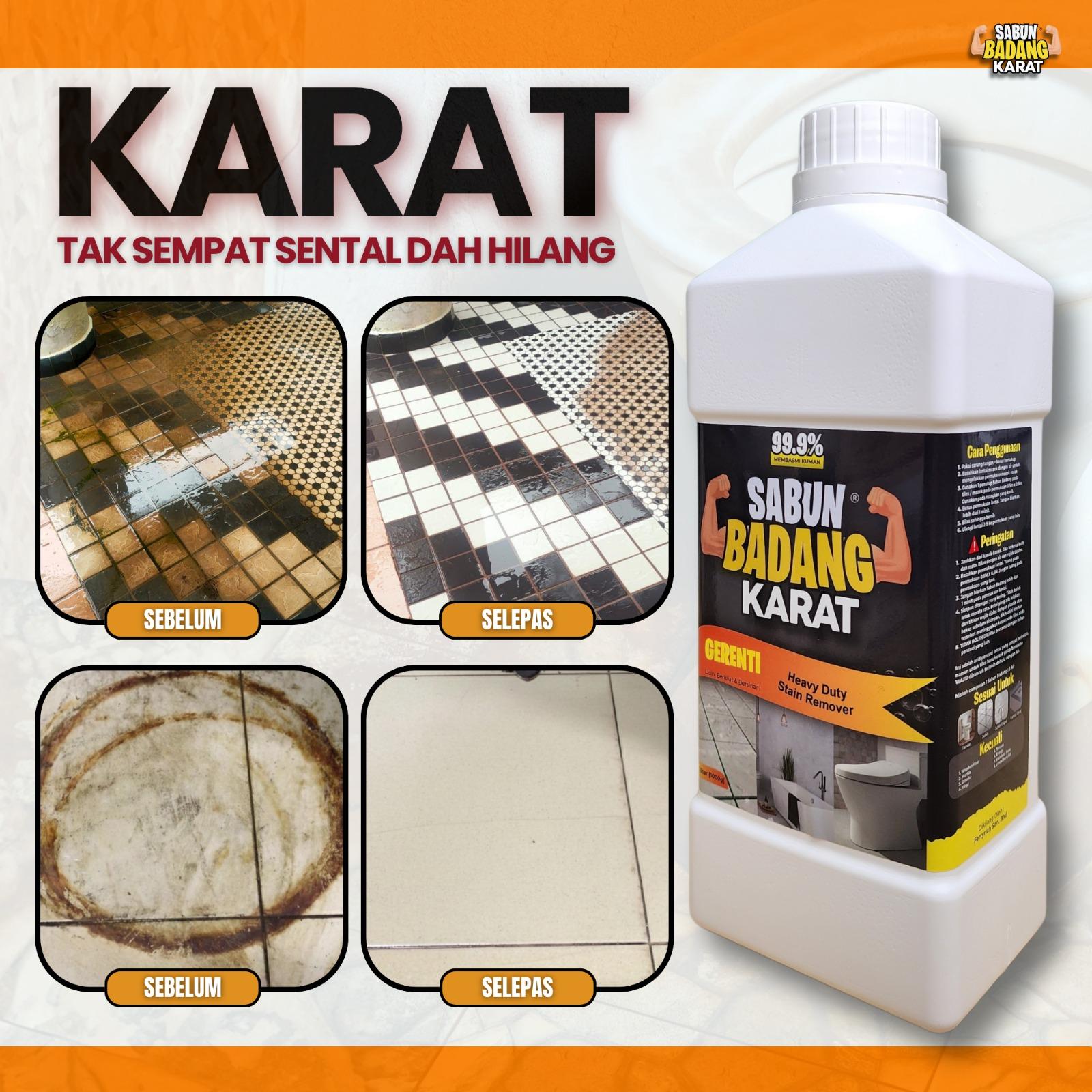 Sabun Badang Karat Viral Power Magic Instant Stain Remover Cleaner Rust Mold Lumut Kesan Daki Bintik Hitam Degil Scum Watermark Air Boring Cat Kotoran Mozaic Mozek Lantai Bathroom Bowl Tong Gas Paip Meja Batu Bengkel Dinding Pool Rumah Banjir Toilet