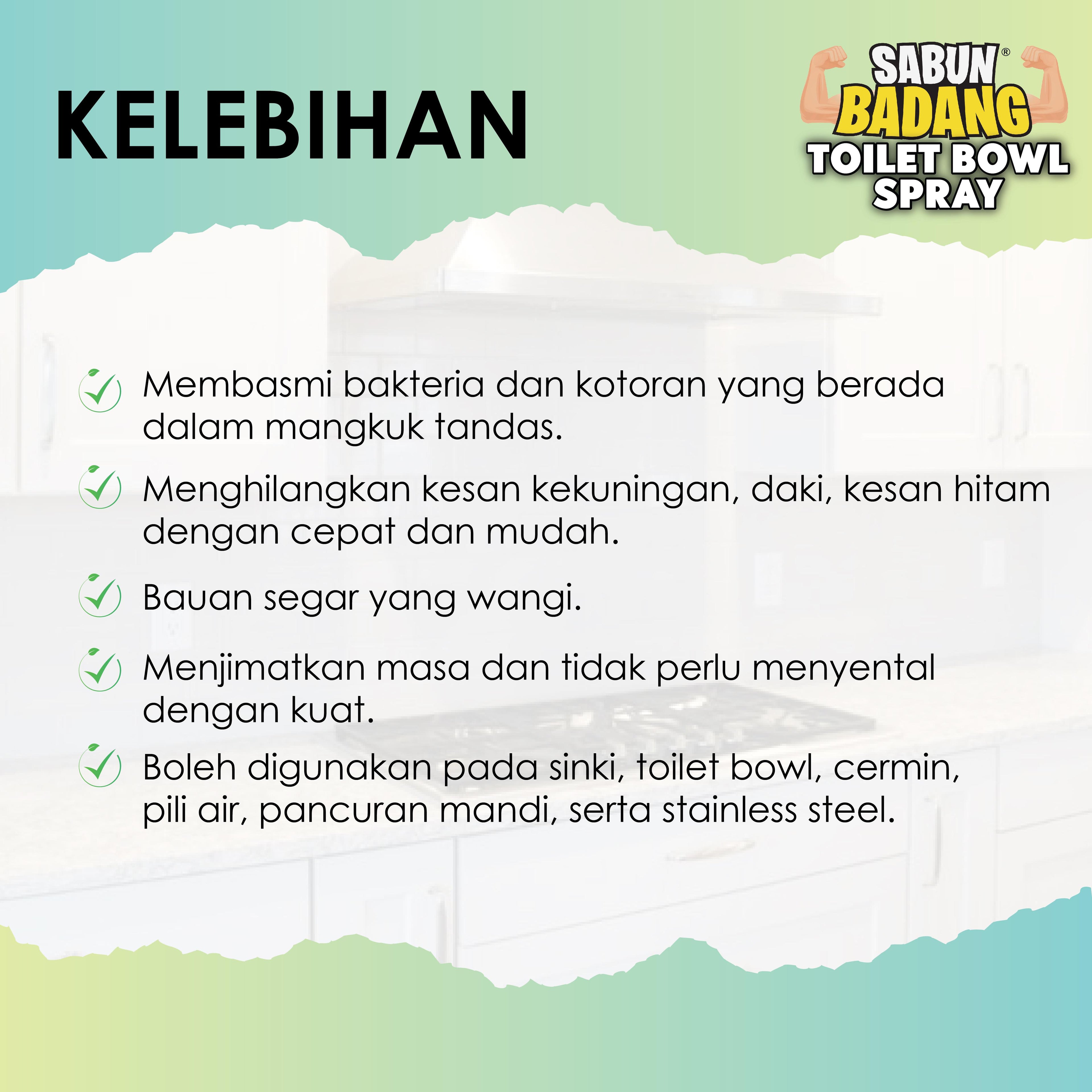 SABUN BADANG TOILET BOWL SPRAY - WANGI | BERSIH FREE SHIPPING