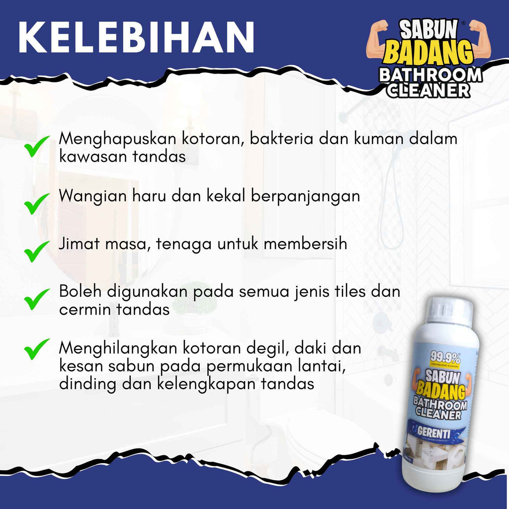 SABUN BADANG BATHROOM CLEANER - CUCIAN HARIAN | BERSIH BERSERI | MACAM BARU FREE SHIPPING