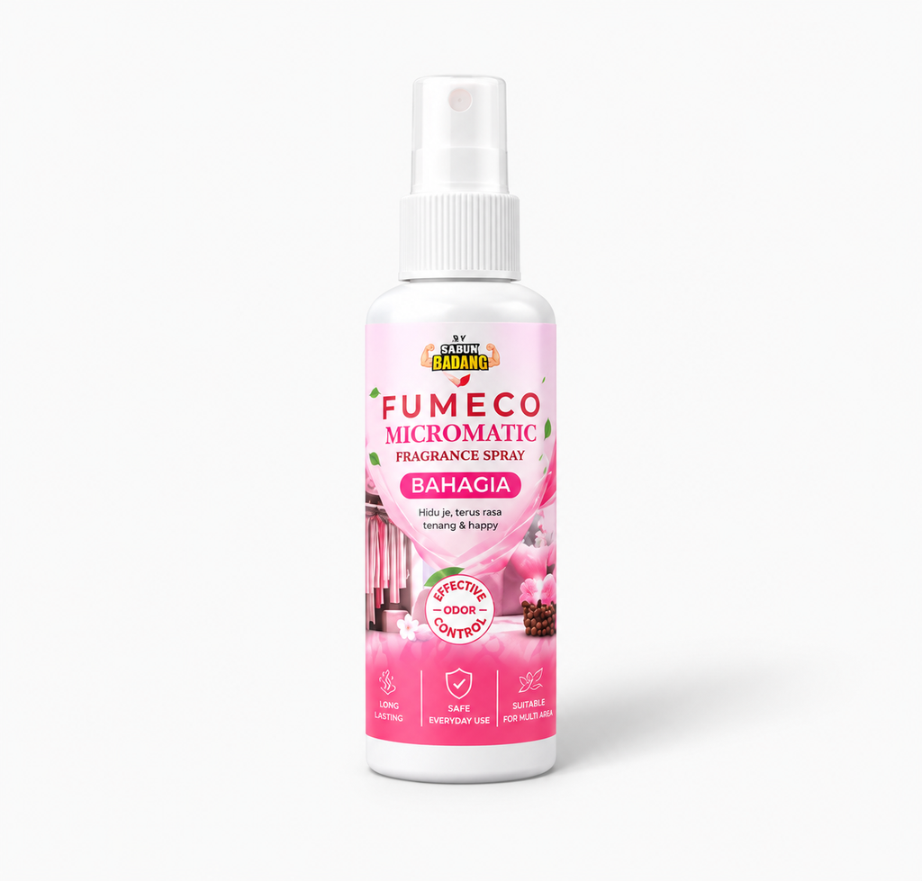 SPRAY FUMECO MICROMATIC BAHAGIA- FRAGRANCE SPRAY BY SABUN BADANG
