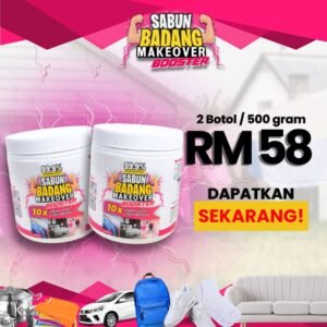 2 BOTOL SABUN BADANG MAKEOVER + 2 SPAN MAGIC 00001