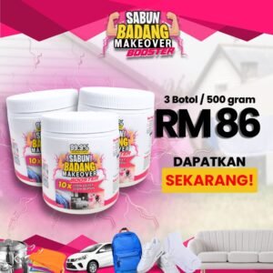 3 BOTOL SABUN BADANG MAKEOVER + 4 SPAN MAGIC 00001